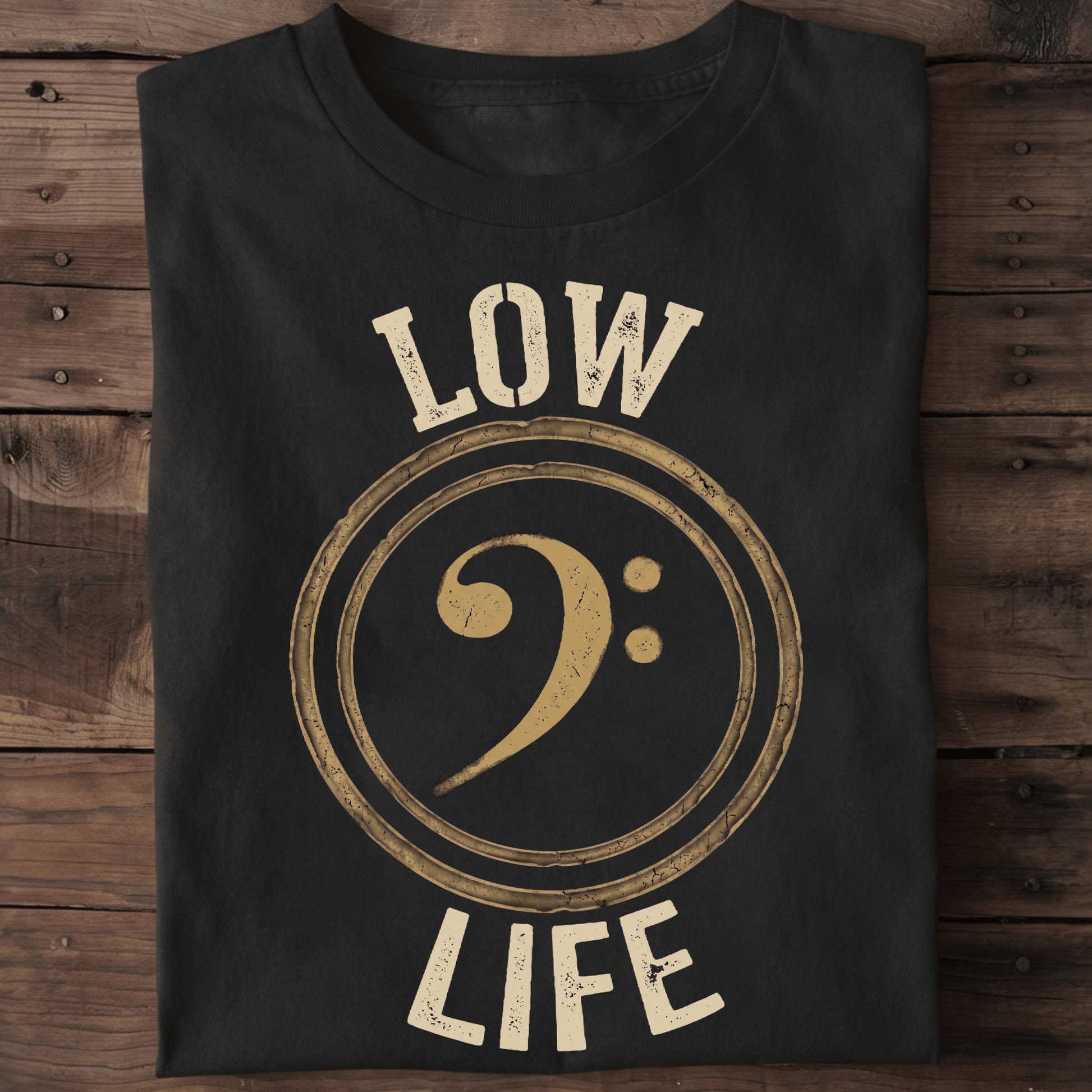 Low Life Bass Clef Tee - The Music Frontiers