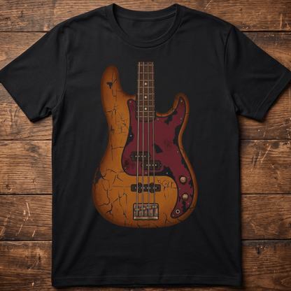 Vintage Distressed Relic Bass Guitar T-Shirt - The Music Frontiers