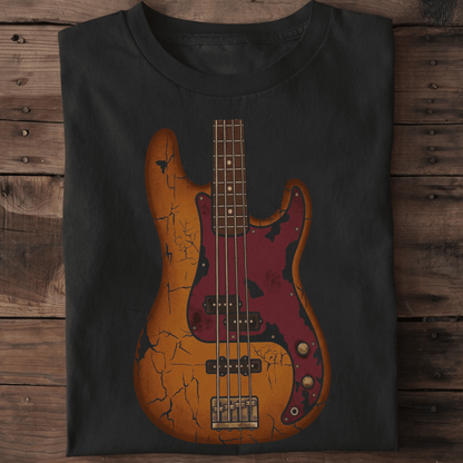 Vintage Distressed Relic Bass Guitar T-Shirt - The Music Frontiers