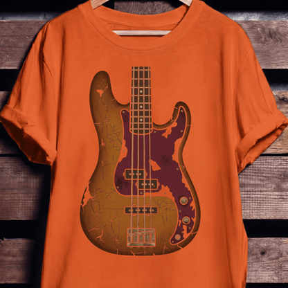 Vintage Distressed Relic Bass Guitar T-Shirt - The Music Frontiers