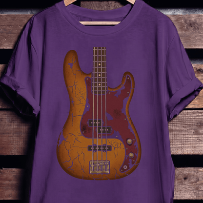 Vintage Distressed Relic Bass Guitar T-Shirt - The Music Frontiers