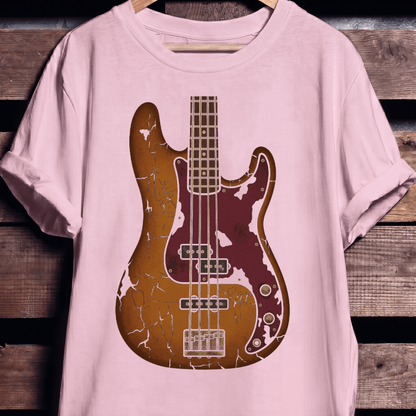 Vintage Distressed Relic Bass Guitar T-Shirt - The Music Frontiers