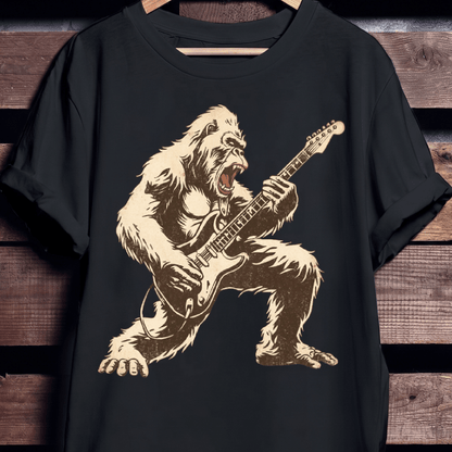 Vintage Gorilla Rocker Electric Guitar T-Shirt - The Music Frontiers