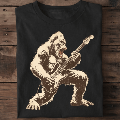 Vintage Gorilla Rocker Electric Guitar T-Shirt - The Music Frontiers