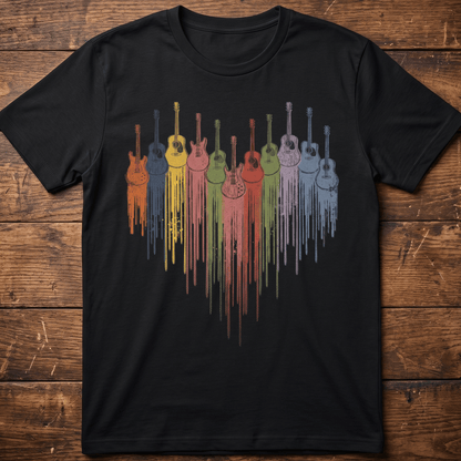Melting Colorful Guitars Graphic T-shirt - The Music Frontiers
