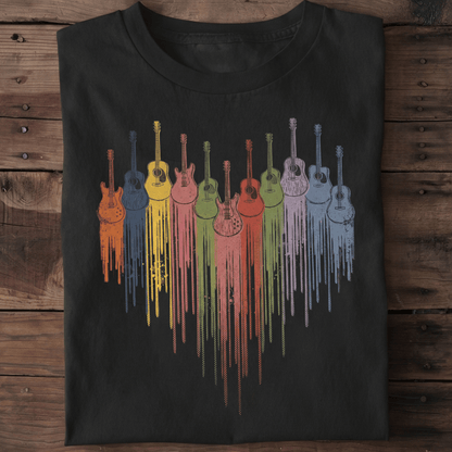 Melting Colorful Guitars Graphic T-shirt - The Music Frontiers