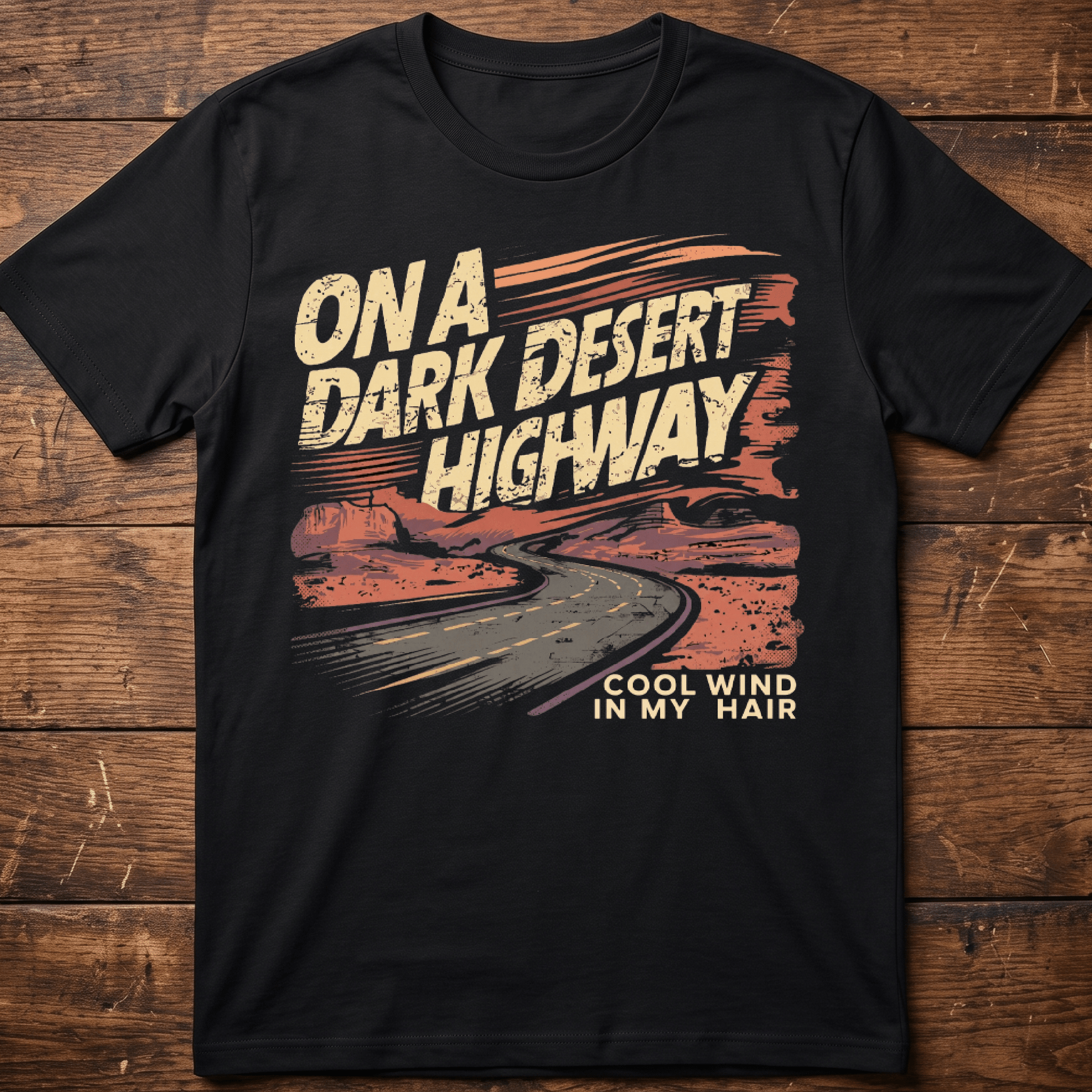 Retro Guitarist Road Trip Tee - Vintage Musician T-shirt - The Music Frontiers
