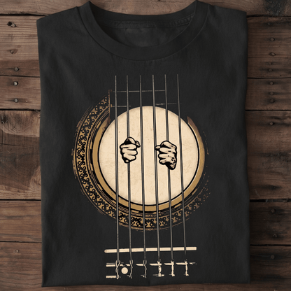 Vintage Music Prisoner Acoustic Guitar Strings T-Shirt - The Music Frontiers
