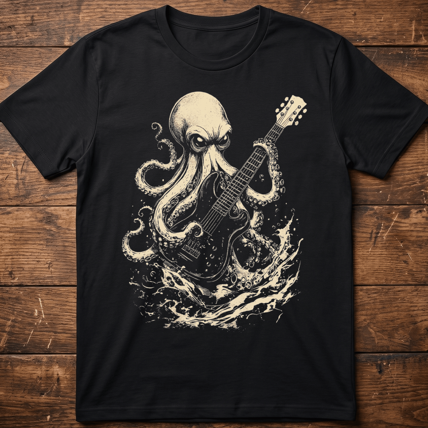 Vintage Octopus Guitarist Tee - The Music Frontiers