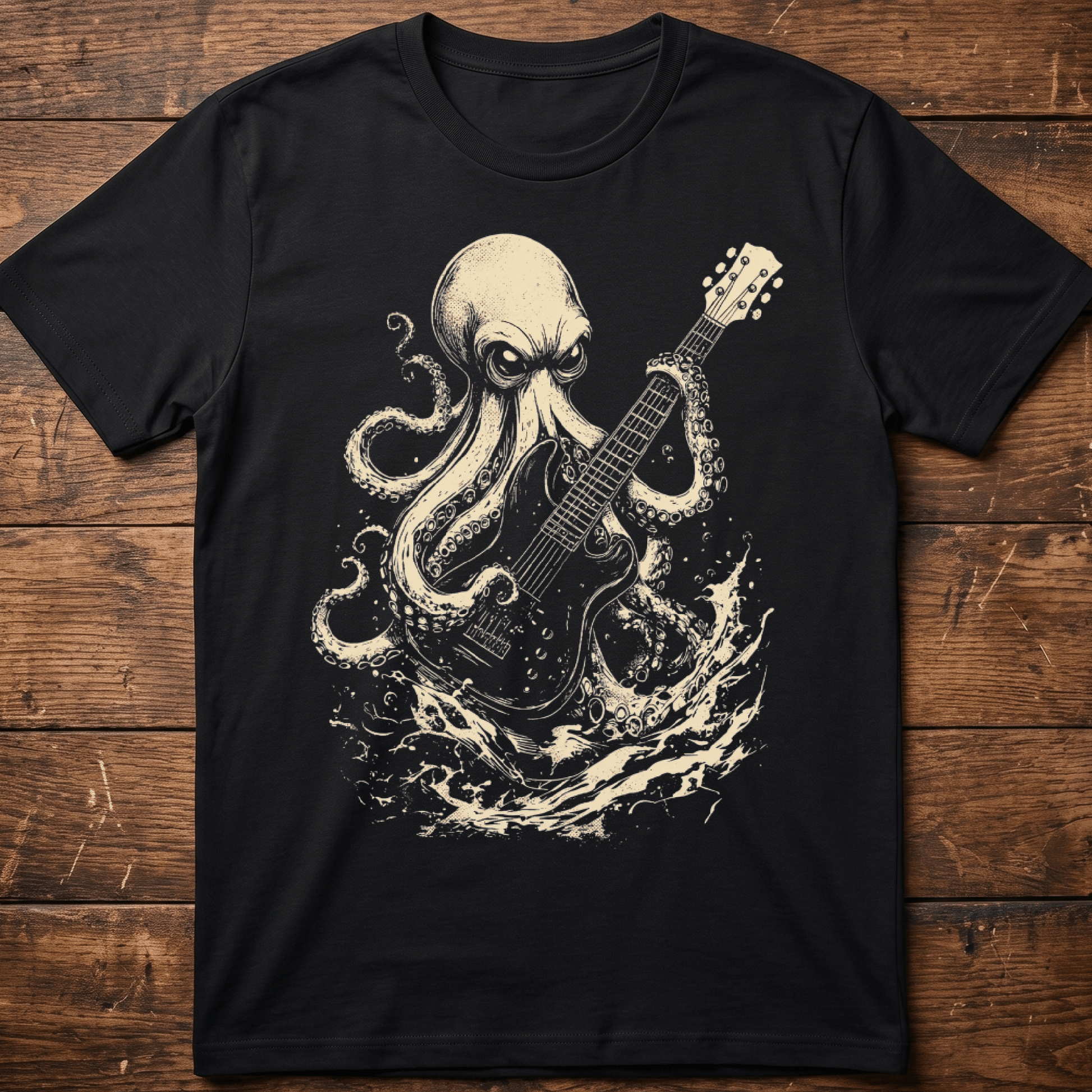 Vintage Octopus Guitarist Tee - The Music Frontiers