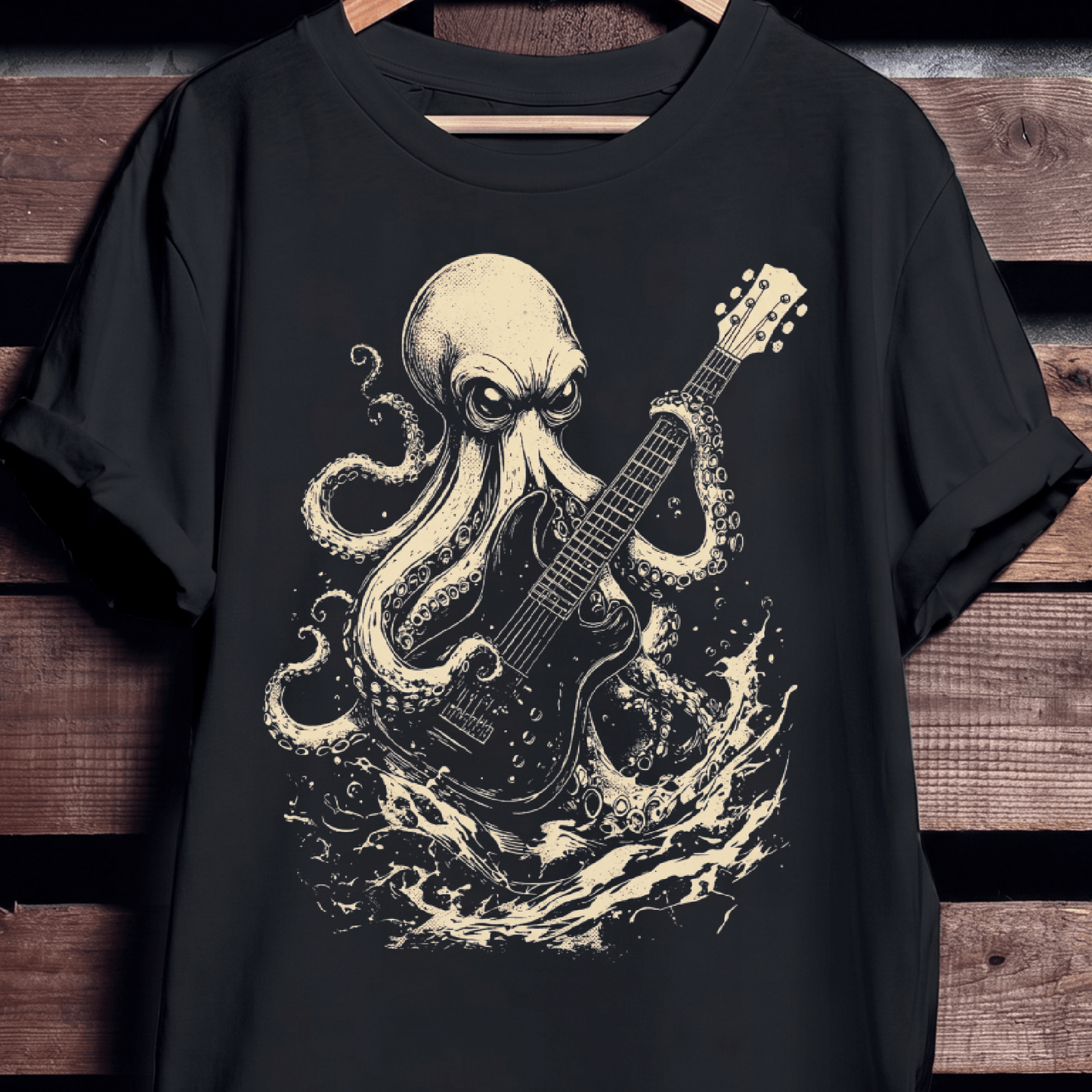 Vintage Octopus Guitarist Tee - The Music Frontiers