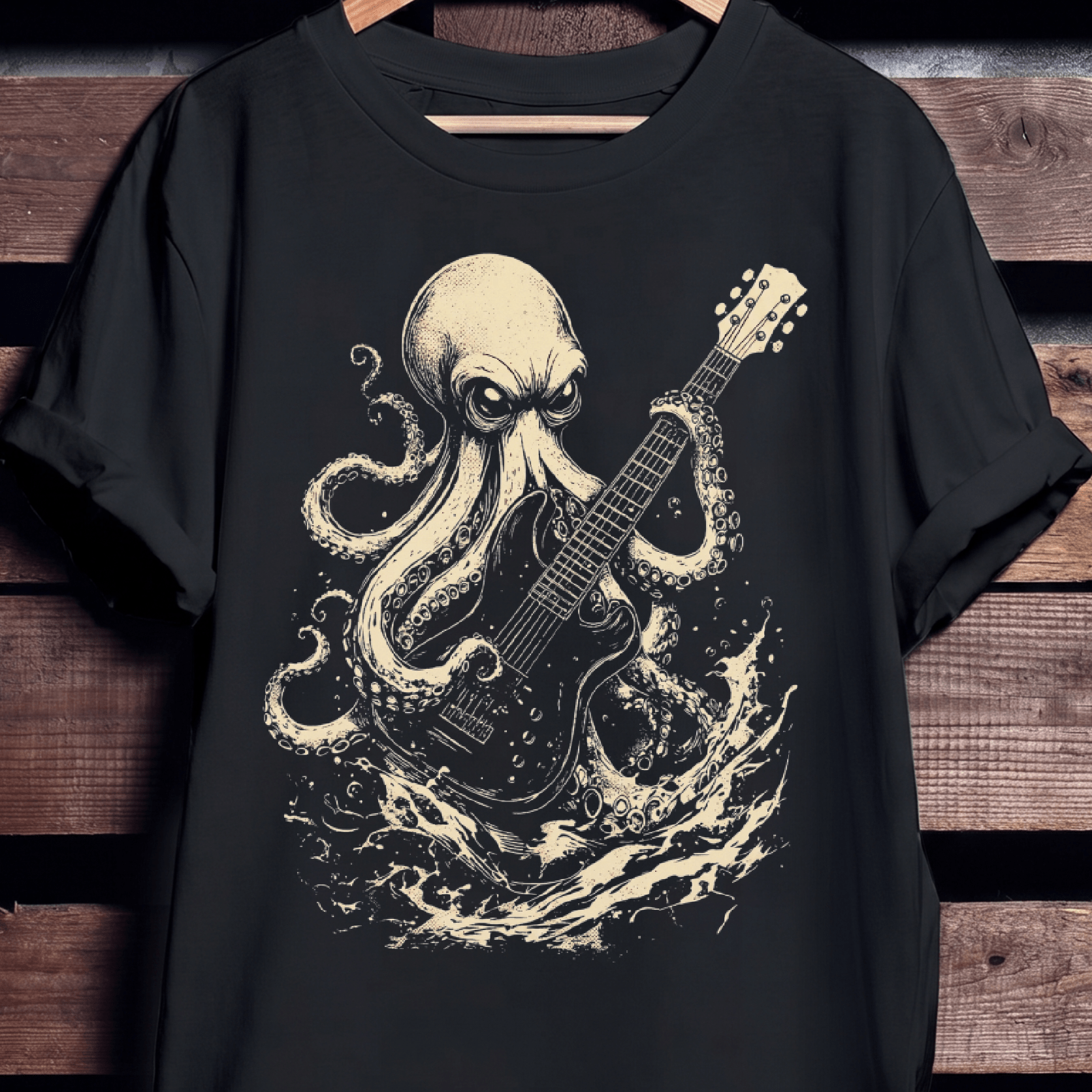 Vintage Octopus Guitarist Tee - The Music Frontiers