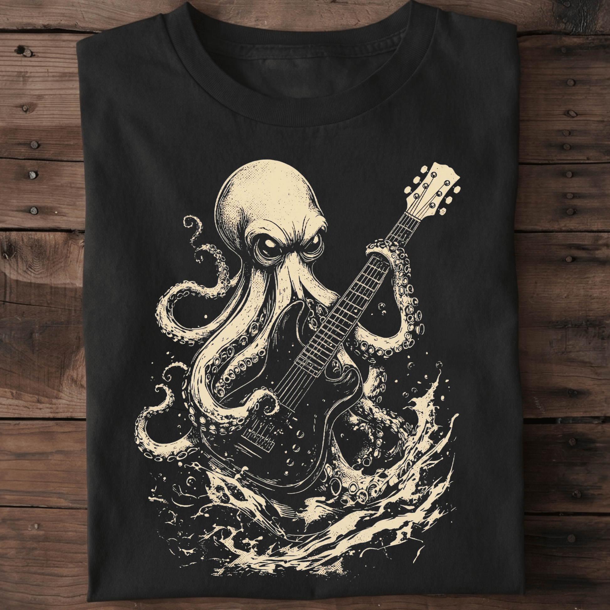 Vintage Octopus Guitarist Tee - The Music Frontiers