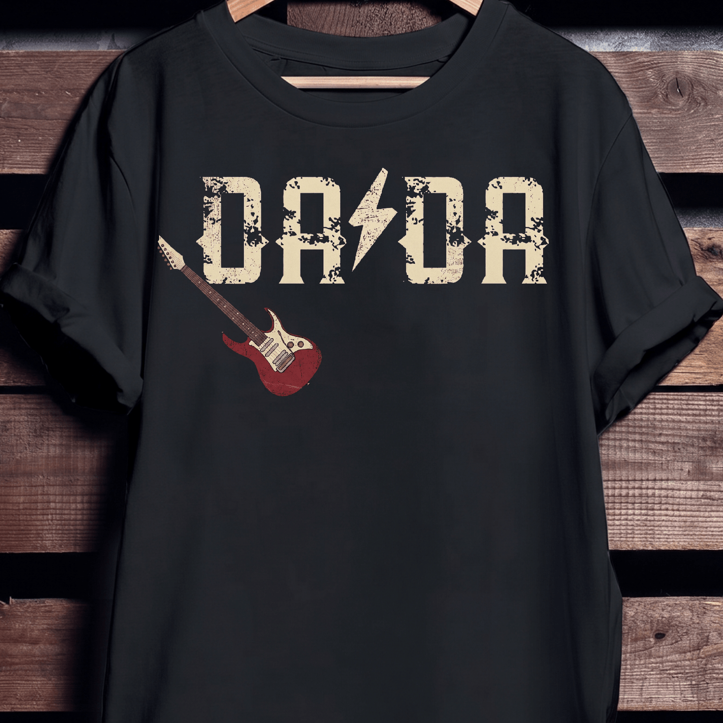 Vintage Rock N Roll Dada Guitar T-Shirt - The Music Frontiers
