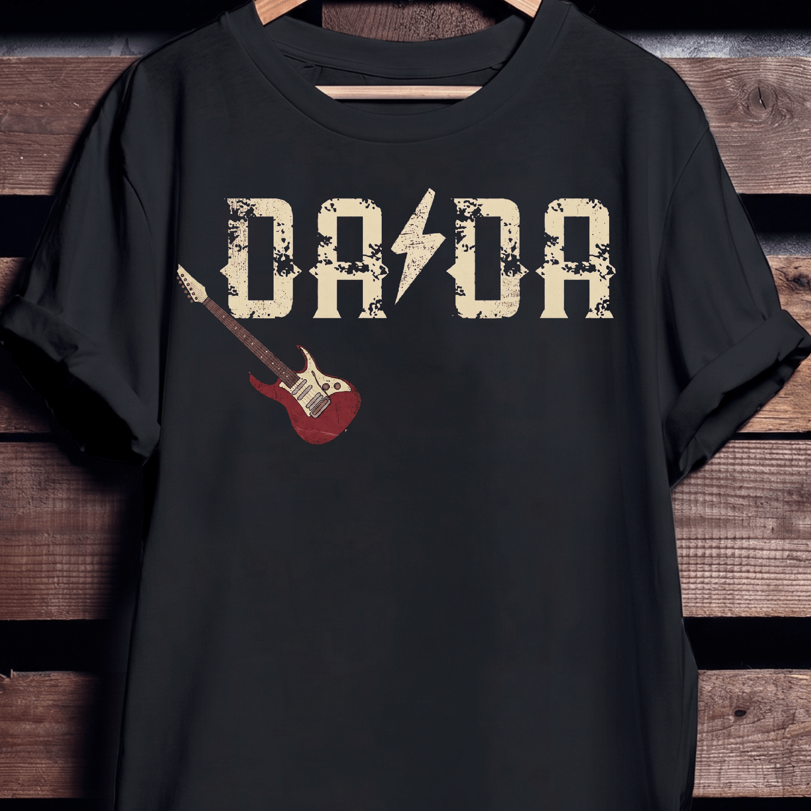 Vintage Rock N Roll Dada Guitar T-Shirt - The Music Frontiers