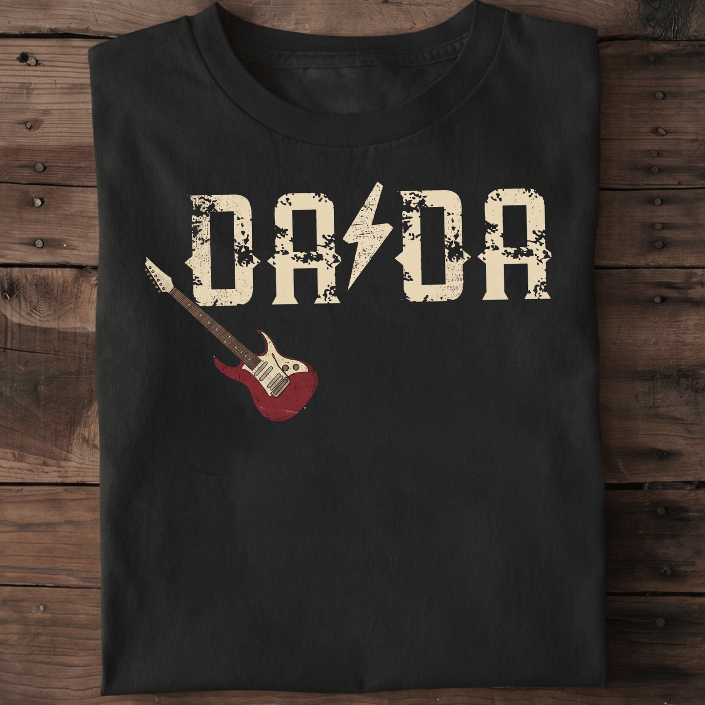 Vintage Rock N Roll Dada Guitar T-Shirt - The Music Frontiers