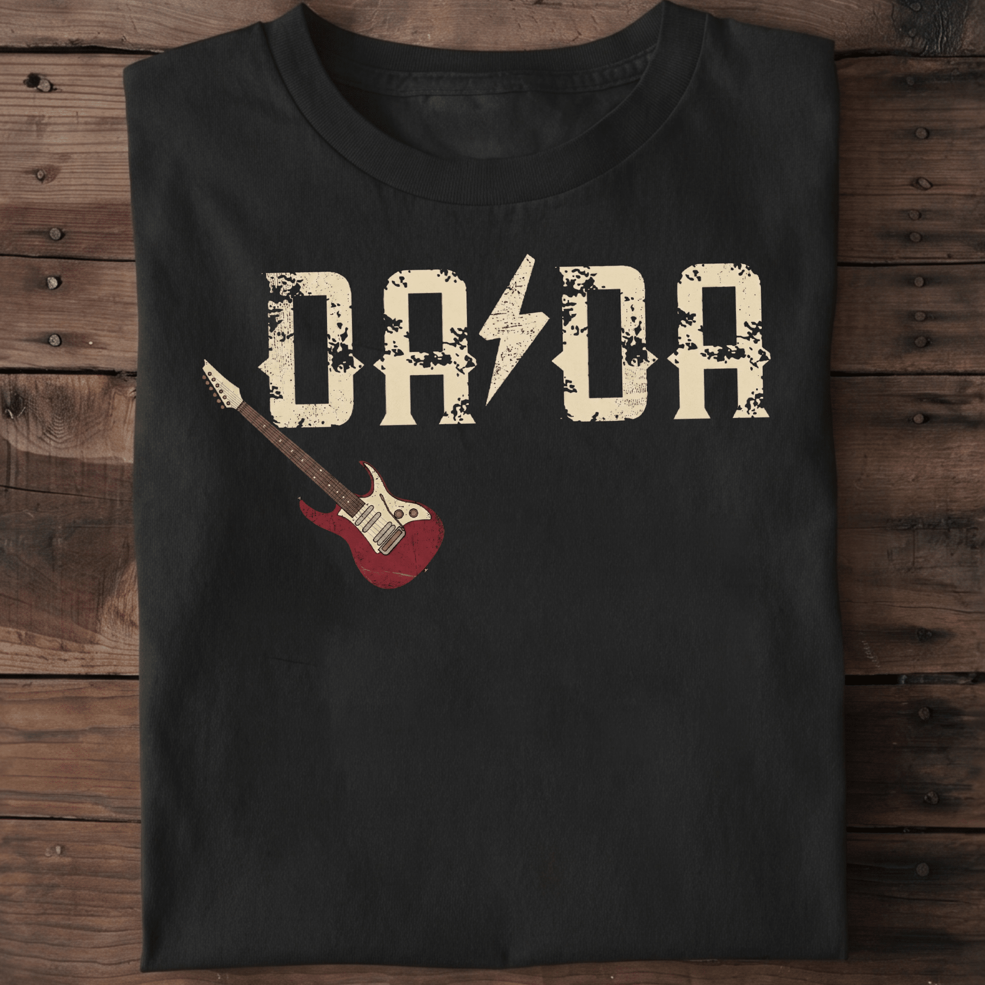 Vintage Rock N Roll Dada Guitar T-Shirt - The Music Frontiers