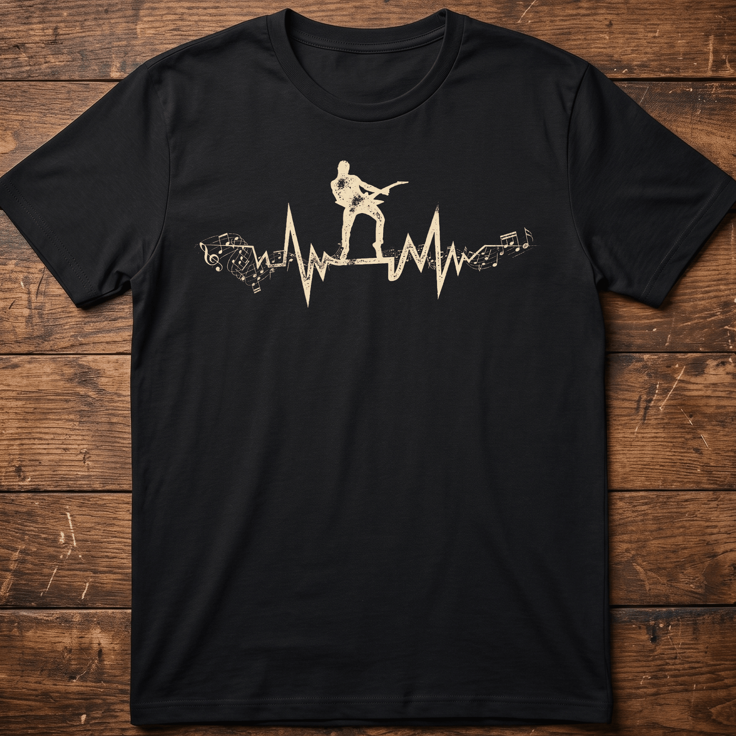 Vintage Rockstar Music Heartbeat Tee - The Music Frontiers