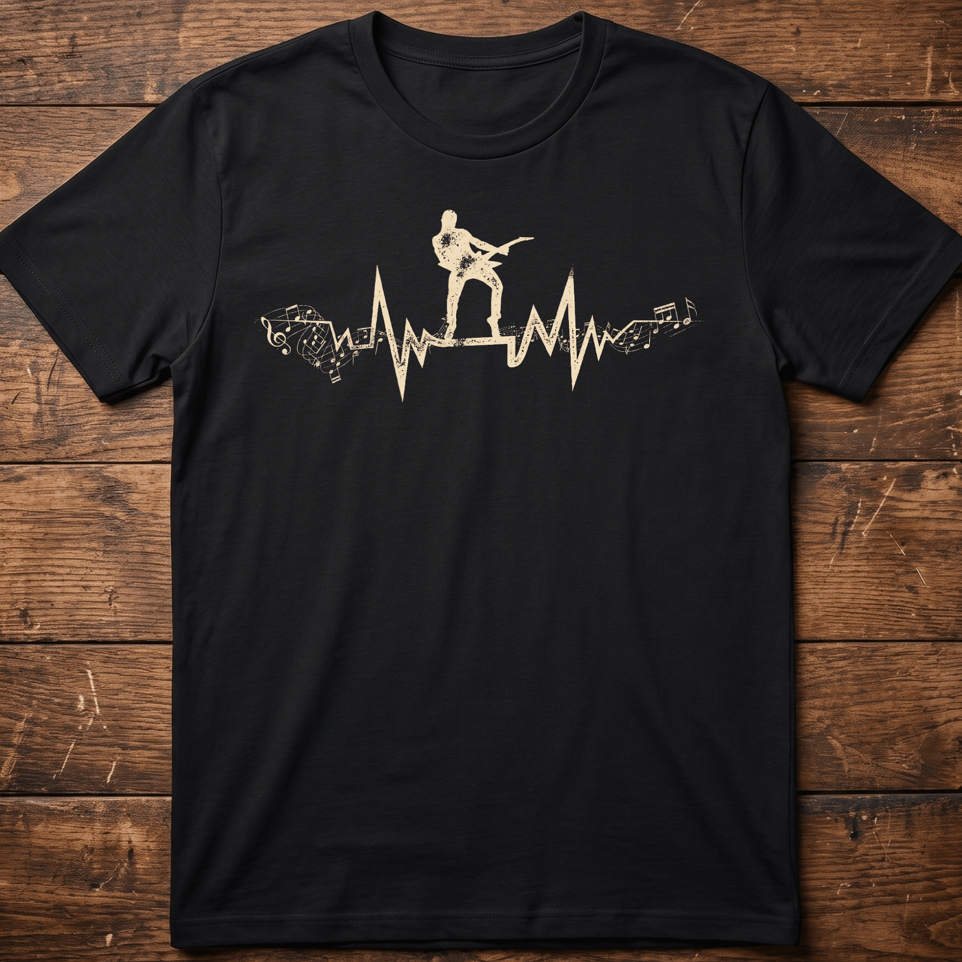 Vintage Rockstar Music Heartbeat Tee - The Music Frontiers