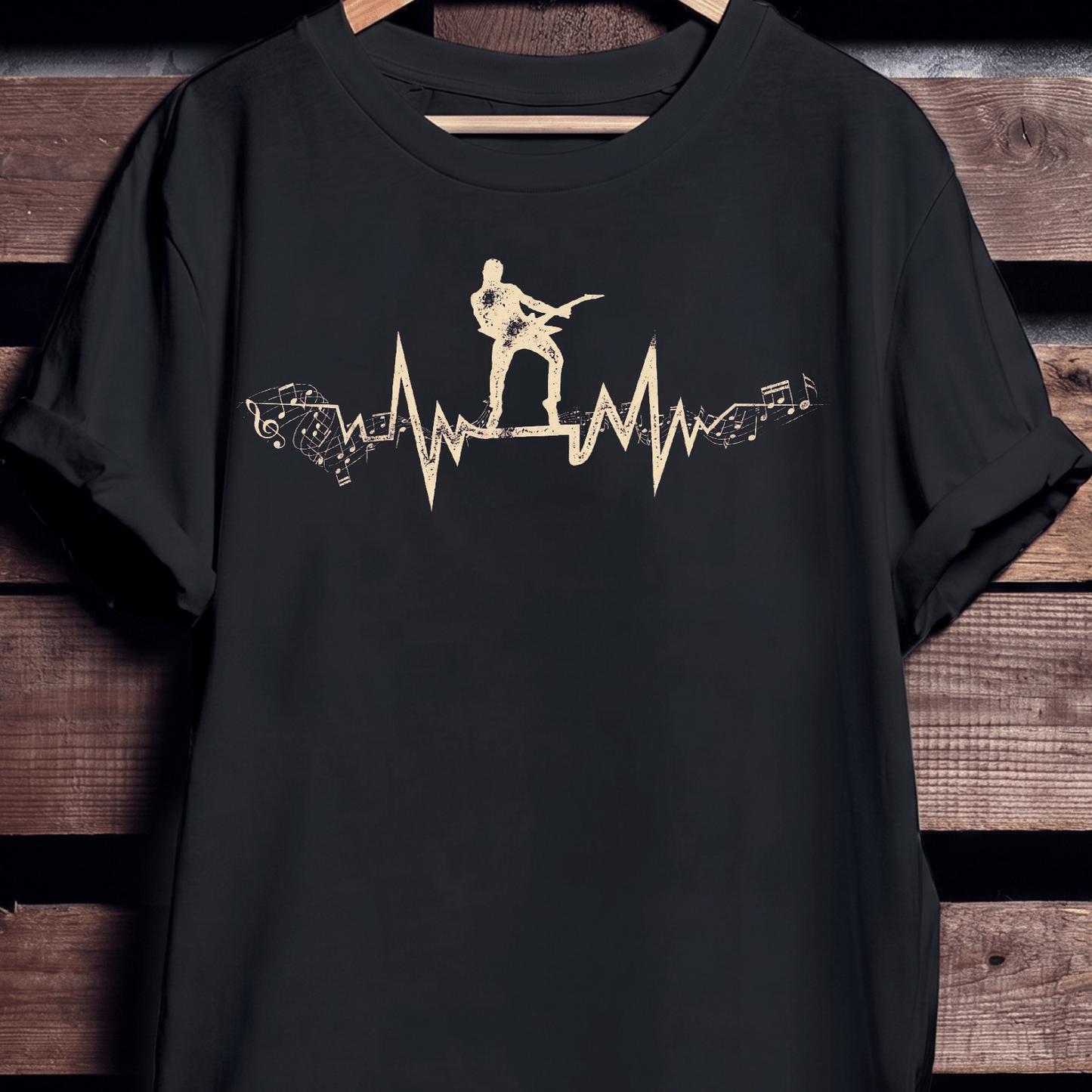 Vintage Rockstar Music Heartbeat Tee - The Music Frontiers