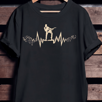 Vintage Rockstar Music Heartbeat Tee - The Music Frontiers