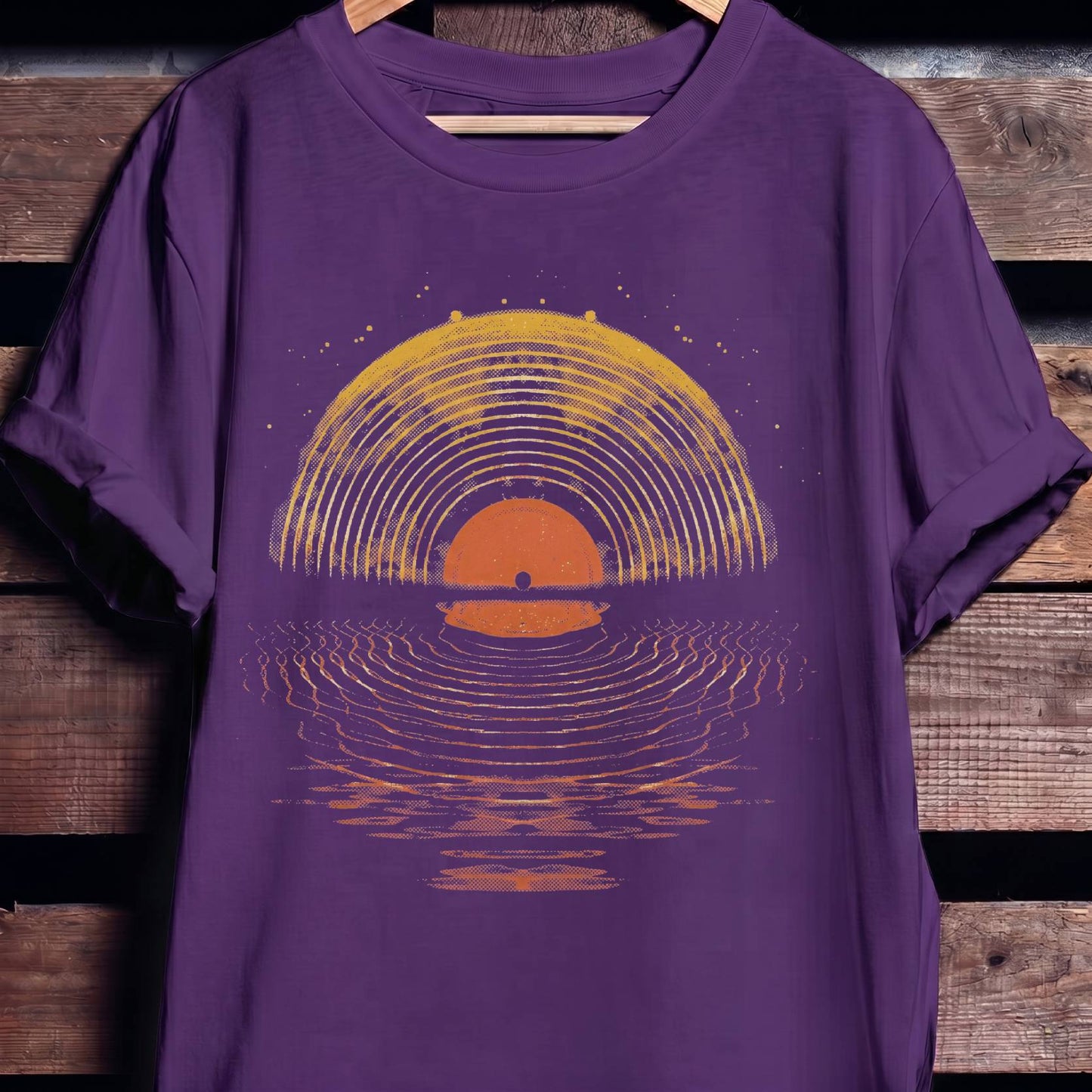 Vinyl Record Sunset Tee