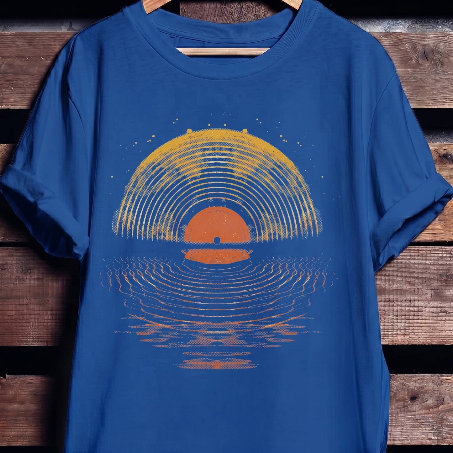 Vinyl Record Sunset Tee