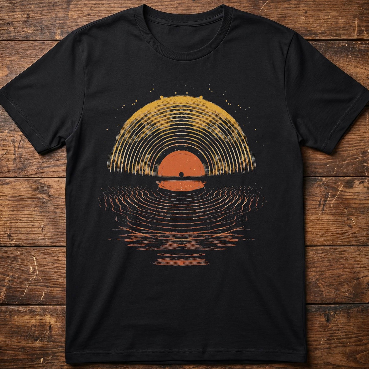 Vinyl Record Sunset Tee