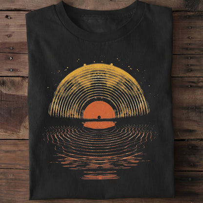Vinyl Record Sunset Tee