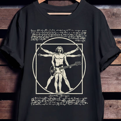 Vitruvian Bass Player Graphic Tee - Unisex Standard T-Shirt