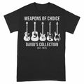 Weapons of Choice Personalized Guitar Collection Shirt for Dad - Black Unisex Standard T-Shirt, front