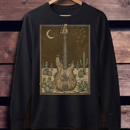 Wild West Bass Guitar T-Shirt - Unisex Standard Long Sleeve