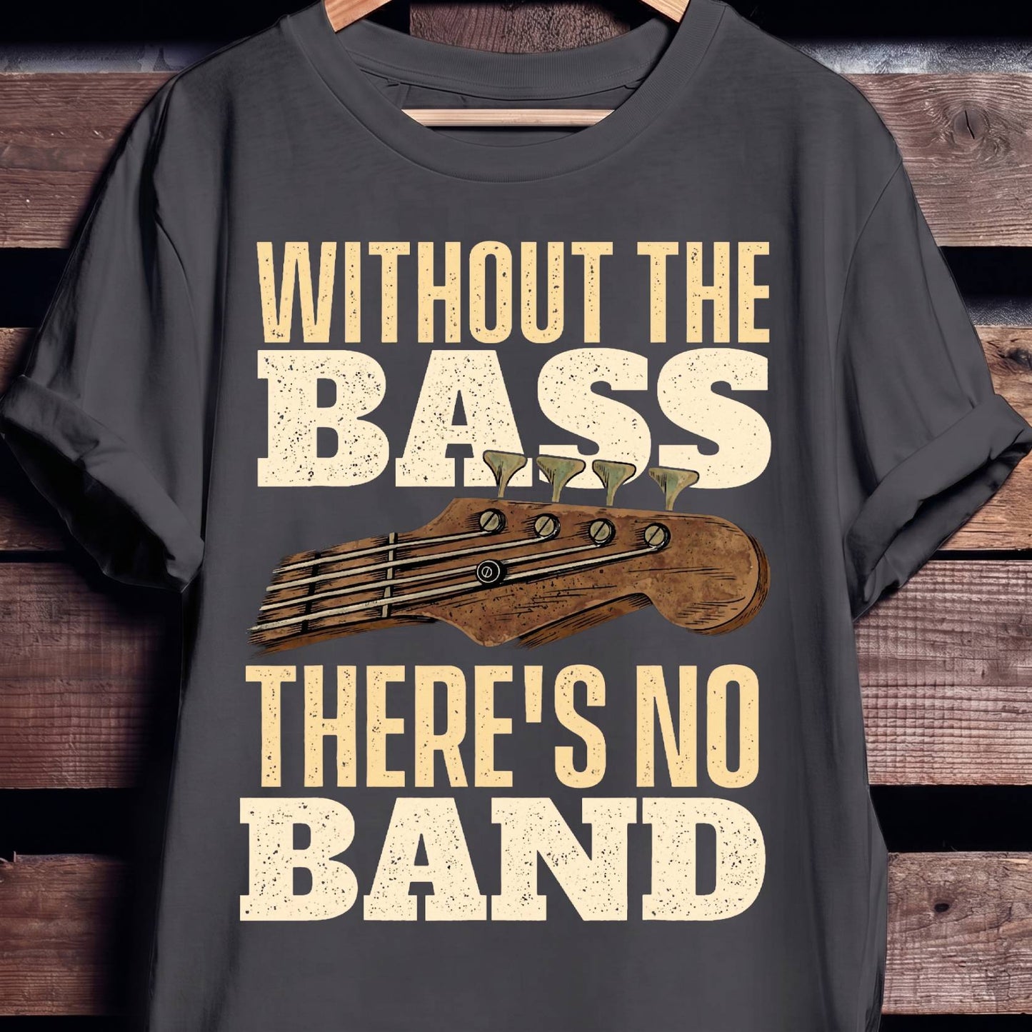 Without Bass No Band Tee - The Music Frontiers