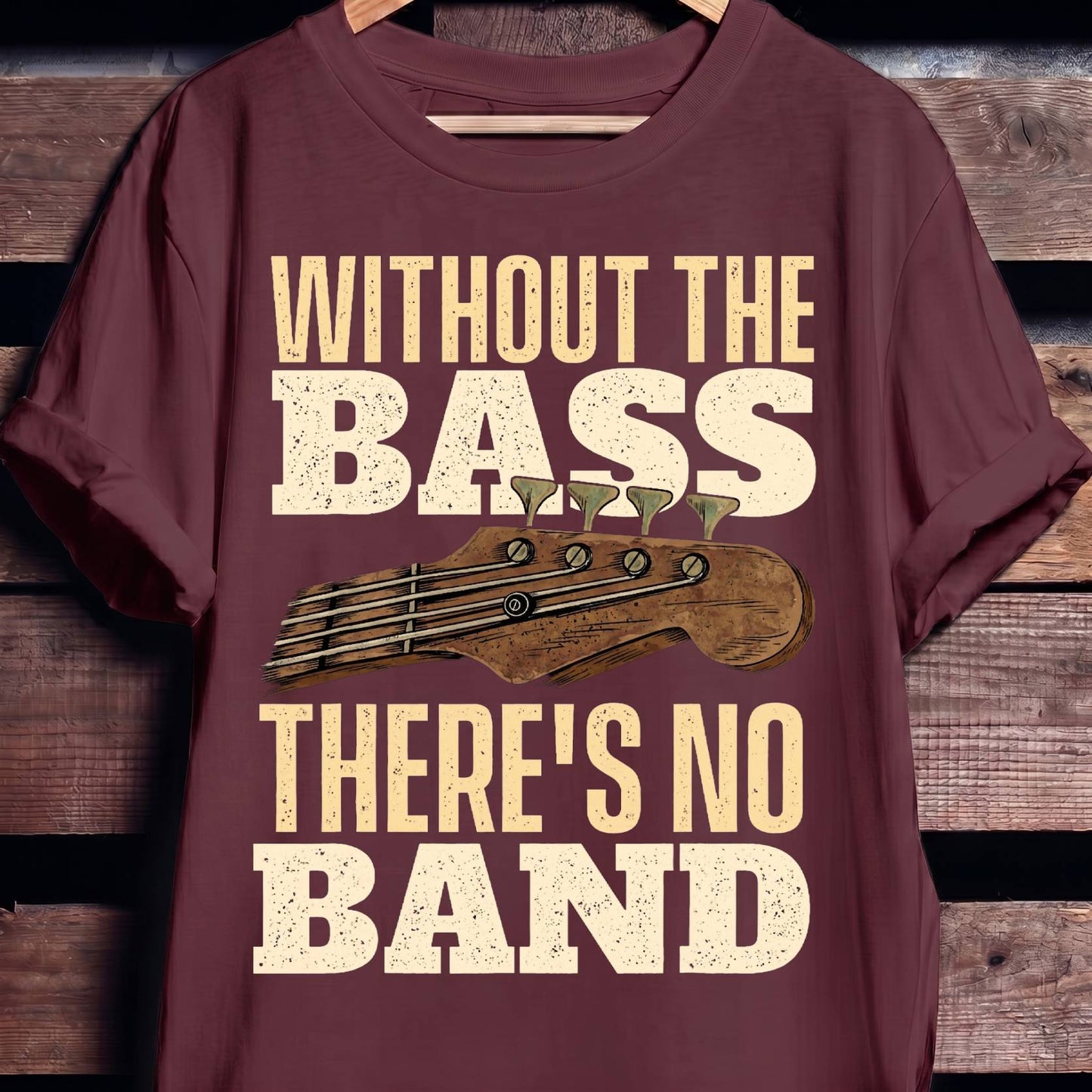 Without Bass No Band Tee - The Music Frontiers
