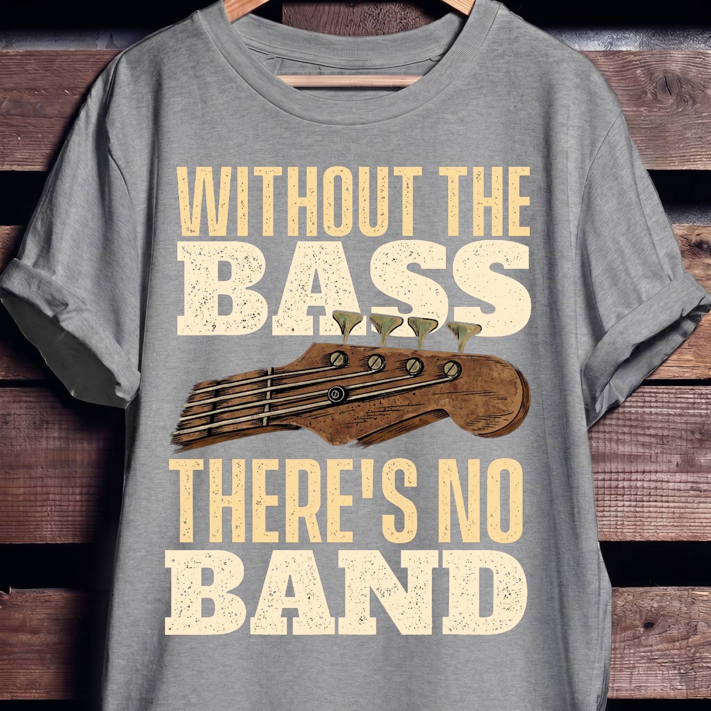 Without Bass No Band Tee - The Music Frontiers