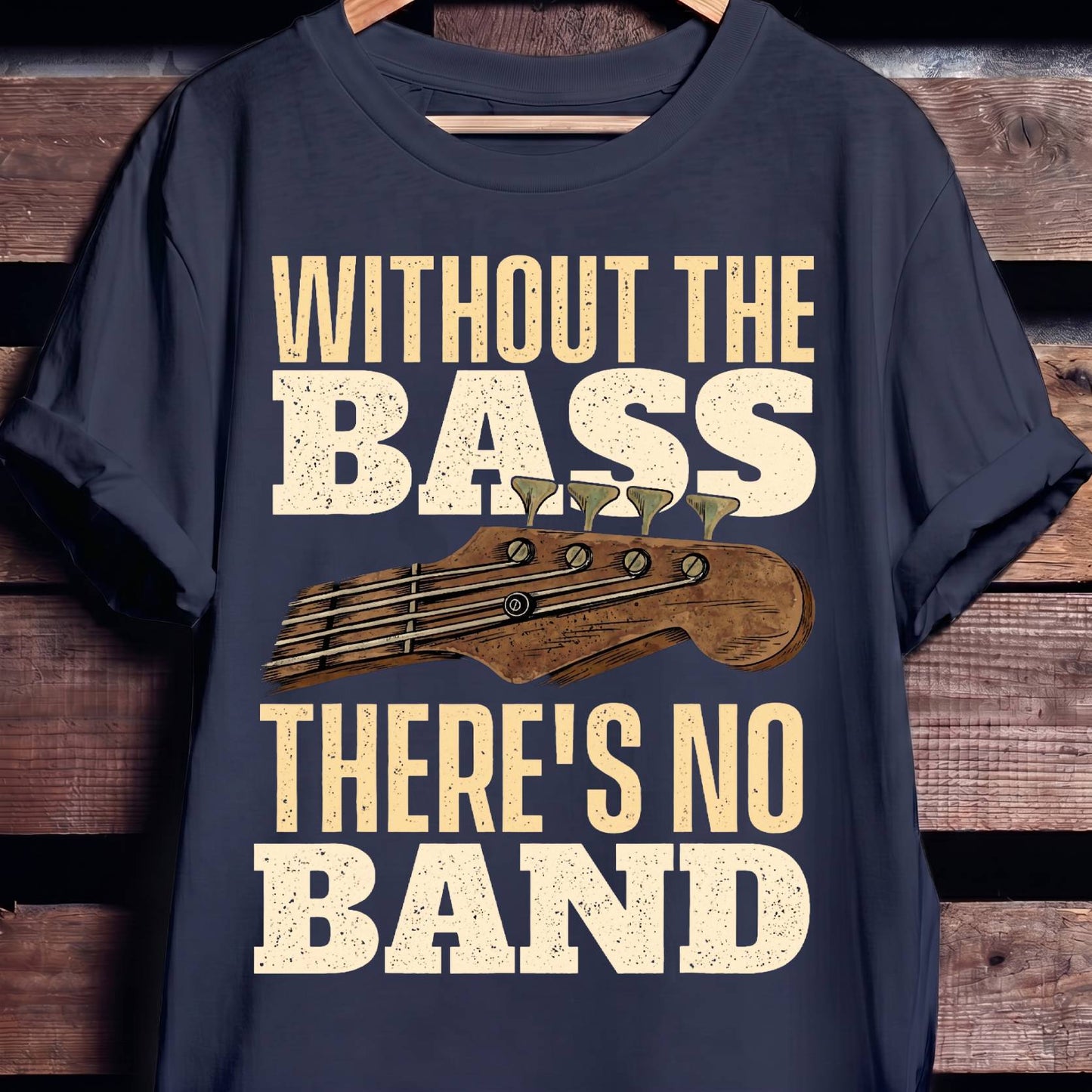 Without Bass No Band Tee - The Music Frontiers