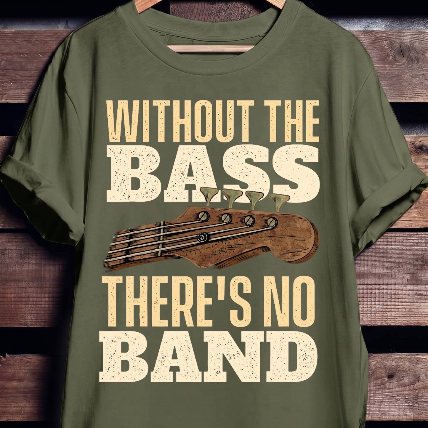 Without Bass No Band Tee - The Music Frontiers