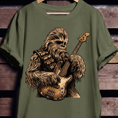 Wookiee Playing Bass Guitar Tee - The Music Frontiers