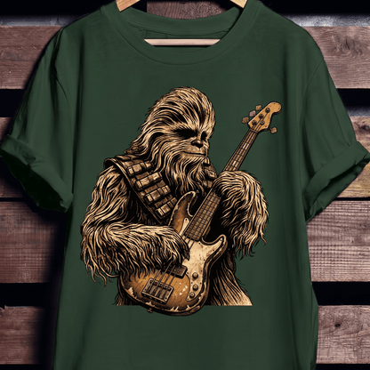 Wookiee Playing Bass Guitar Tee - The Music Frontiers