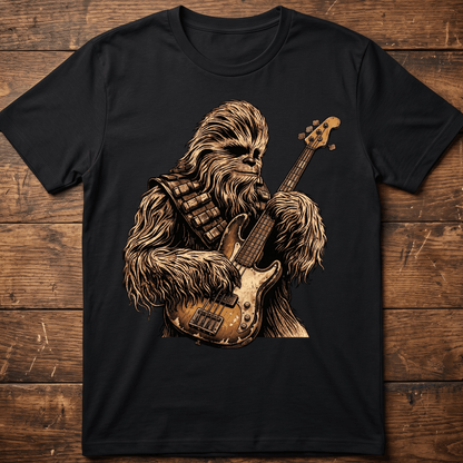 Wookiee Playing Bass Guitar Tee - The Music Frontiers