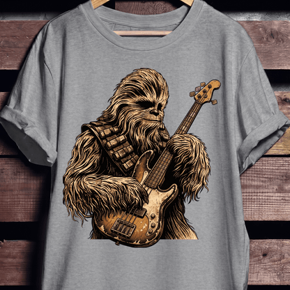 Wookiee Playing Bass Guitar Tee - The Music Frontiers