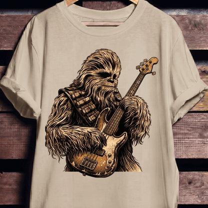 Wookiee Playing Bass Guitar Tee - The Music Frontiers