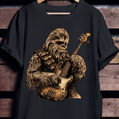 Wookiee Playing Bass Guitar Tee - The Music Frontiers