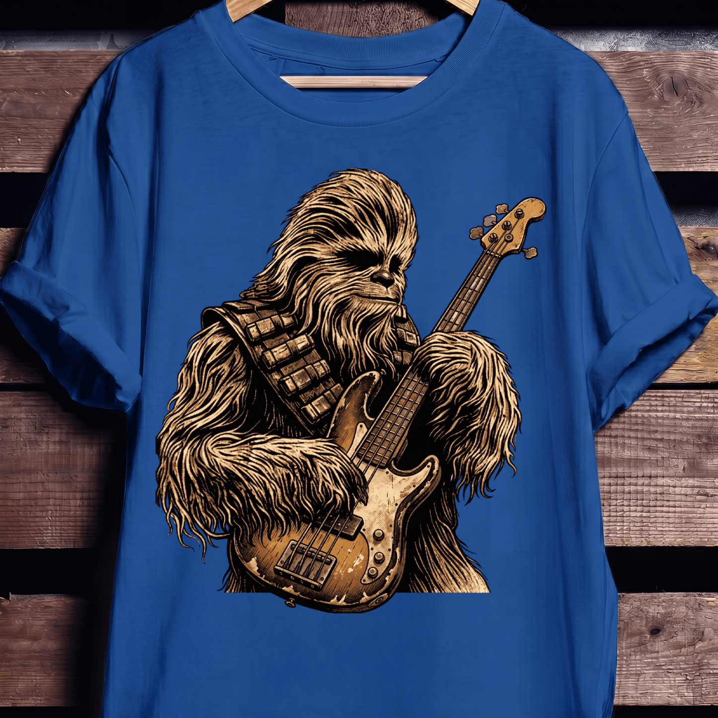 Wookiee Playing Bass Guitar Tee - The Music Frontiers