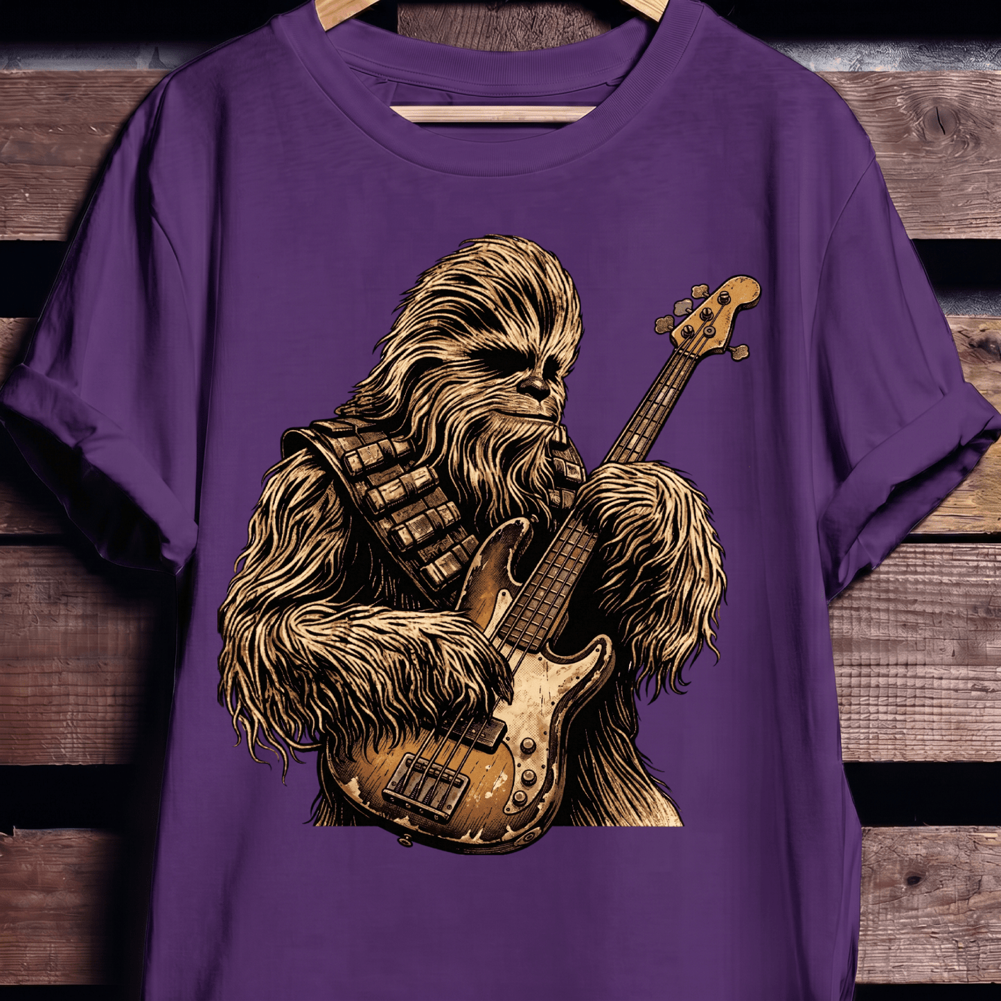 Wookiee Playing Bass Guitar Tee - The Music Frontiers