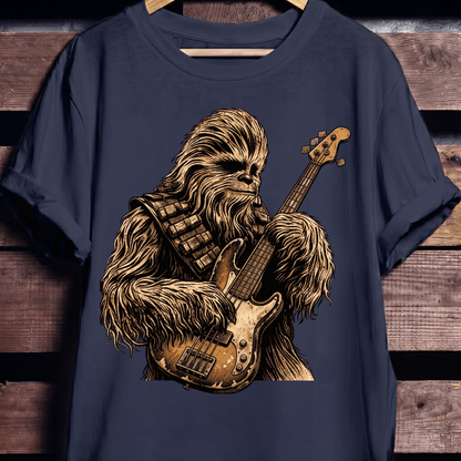 Wookiee Playing Bass Guitar Tee - The Music Frontiers