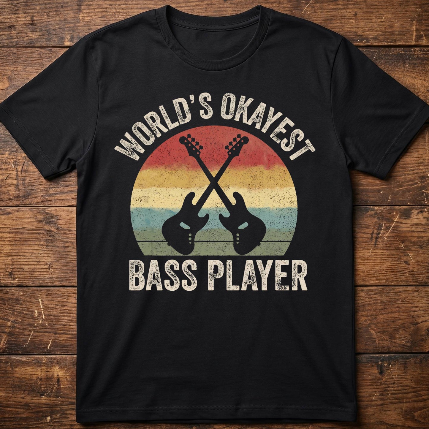 World's Okayest Bass Player Tee - The Music Frontiers
