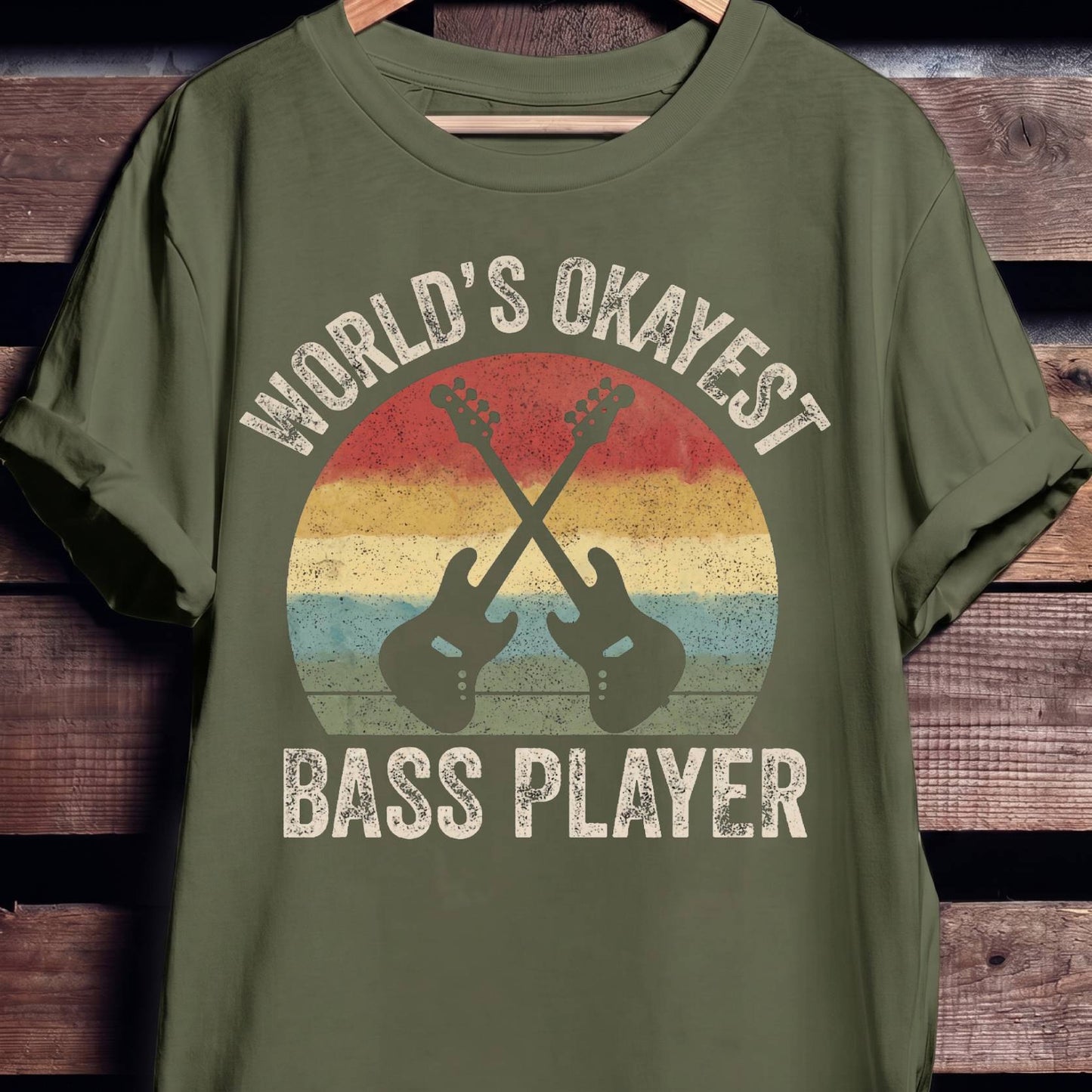 World's Okayest Bass Player Tee - The Music Frontiers