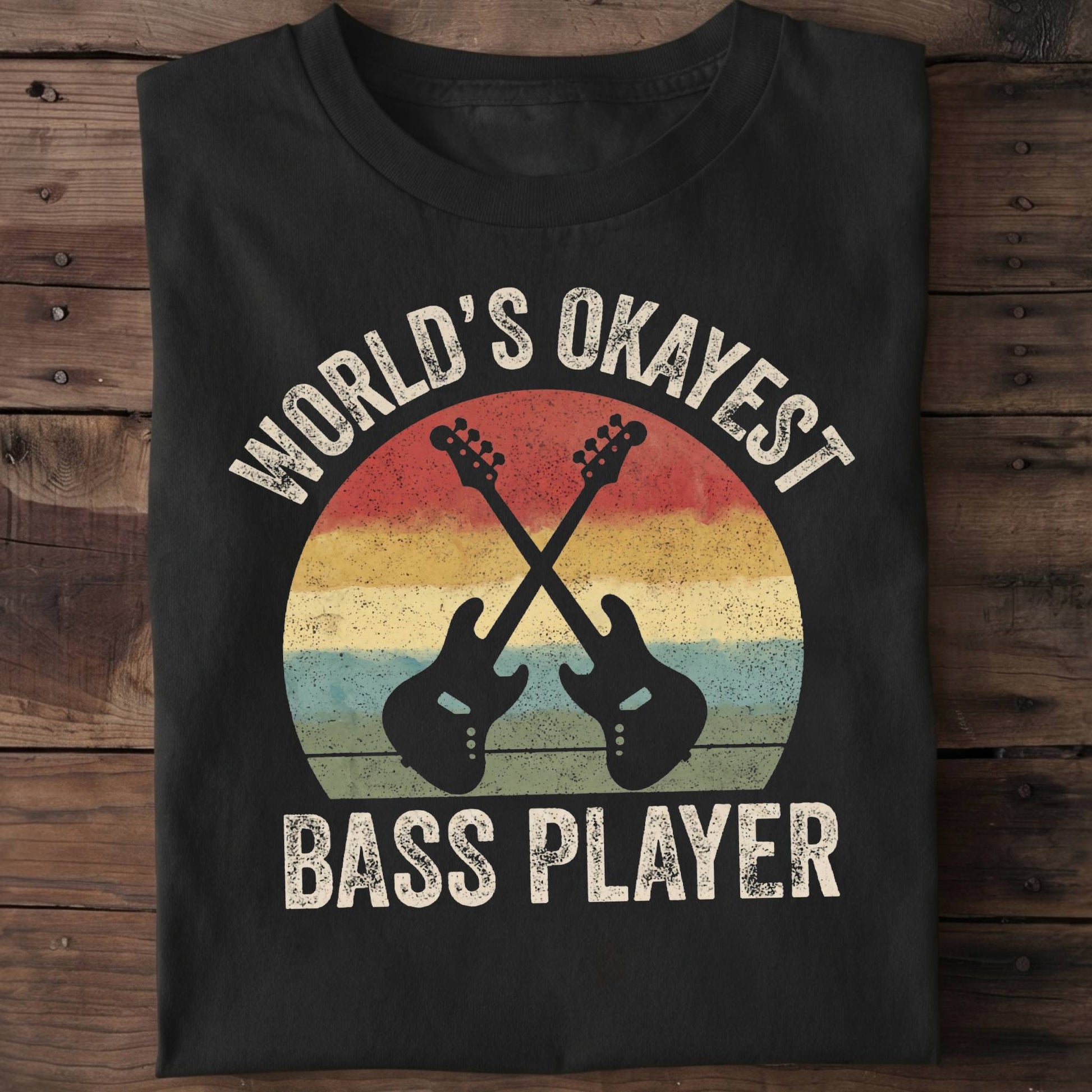 World's Okayest Bass Player Tee - The Music Frontiers