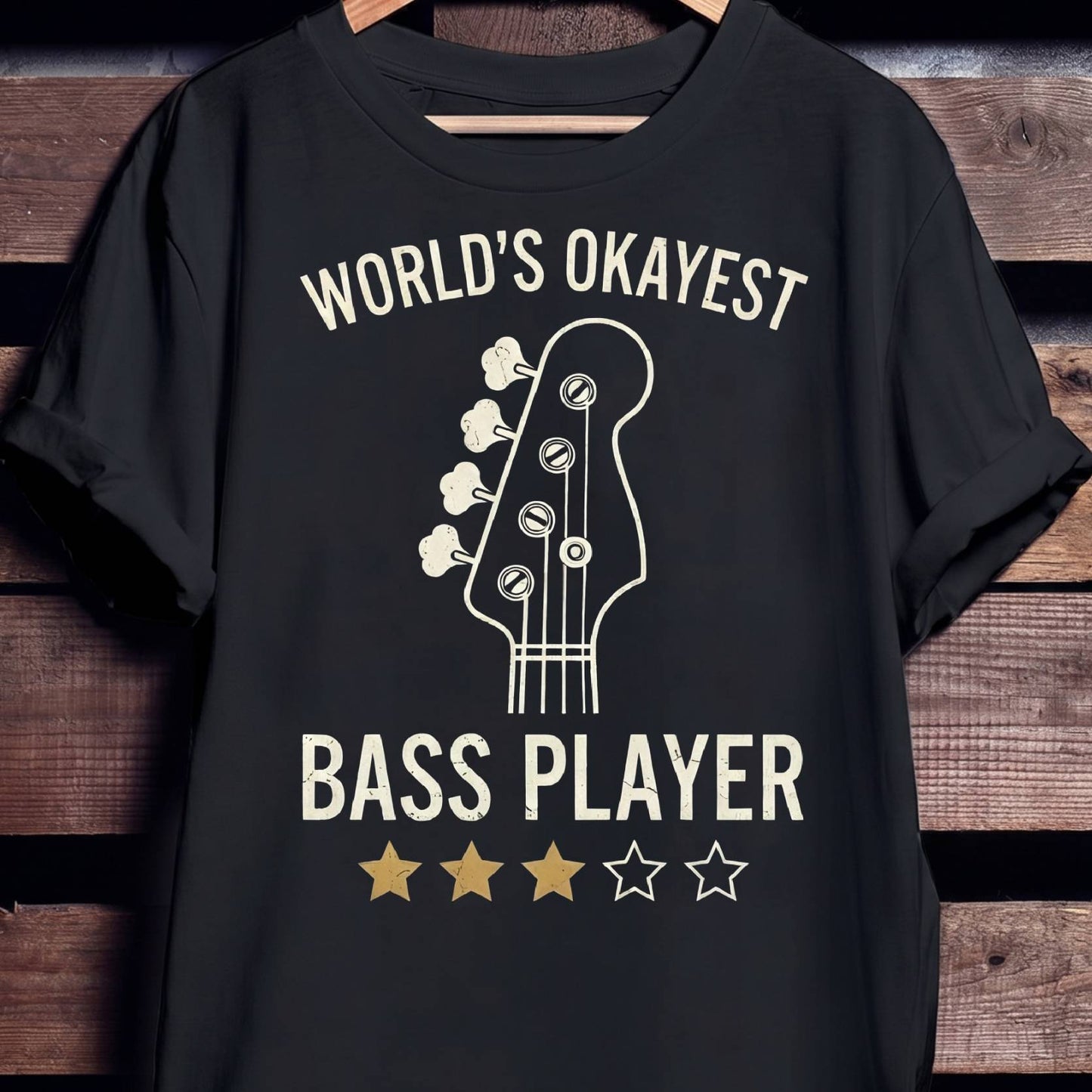World Okayest Bass Player Funny Graphic T-Shirt